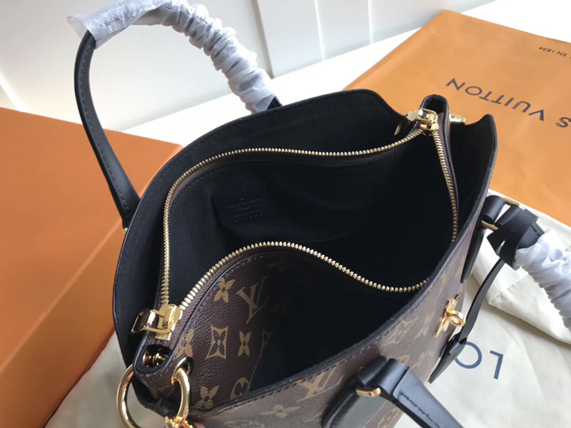 M44351 LV Flower BB 拉鏈 Tote 手袋 LV女包 單肩手提包 黑色