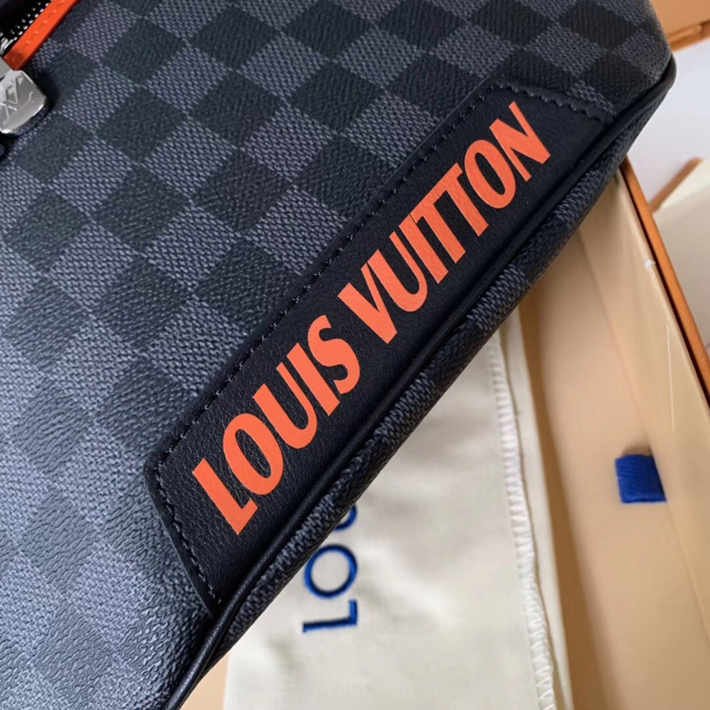 N44445 LV Discovery腰包藍格 Damier Cobalt帆布料 LV腰包 LV男士腰包