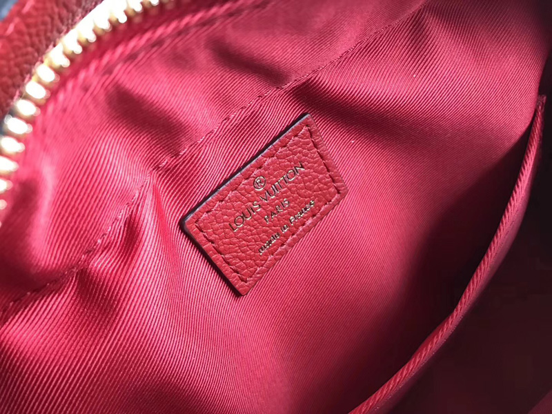 M44606 LV SAINTONGE 手袋 Monogram Empreinte 壓紋皮革女包 紅色