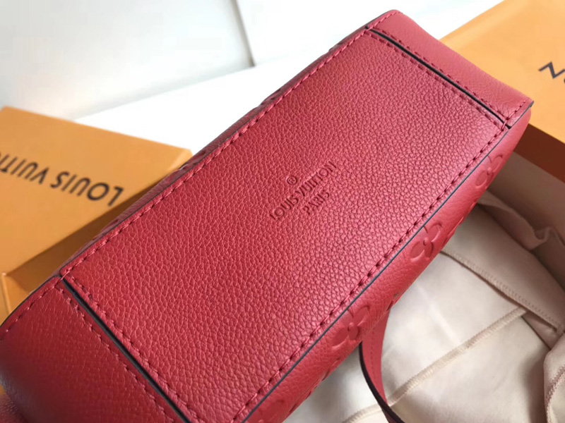 M44606 LV SAINTONGE 手袋 Monogram Empreinte 壓紋皮革女包 紅色