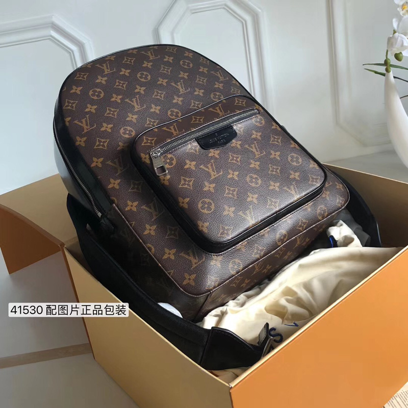 M41530 LV Josh 雙肩包 Monogram Macassar涂層帆布背包 LV雙肩包 LV背包