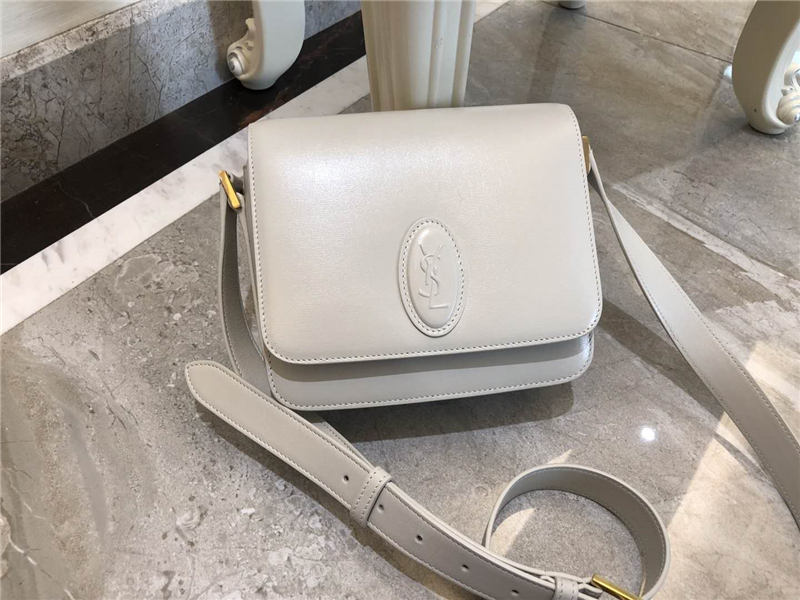 568569 YSL馬鞍包 小號 磨面皮 圣羅蘭box包 YSL肩包 白色