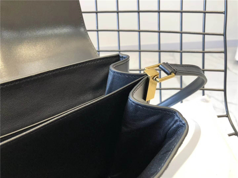 568604 YSL Monogram All Over 磨砂皮 圣羅蘭挎包 YSL單肩包 黑色