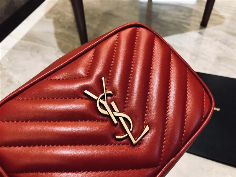534817 YSL女包 LOU系列 絎縫真皮 圣羅蘭流蘇腰包 紅色