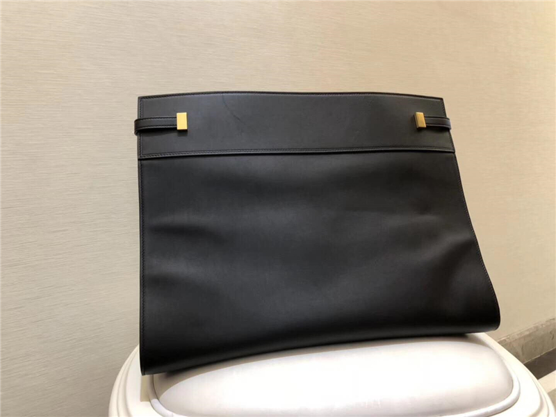 553745 YSL女袋 Mahattan 圣羅蘭手提袋 中號 磨面皮 YSL購物袋 黑色