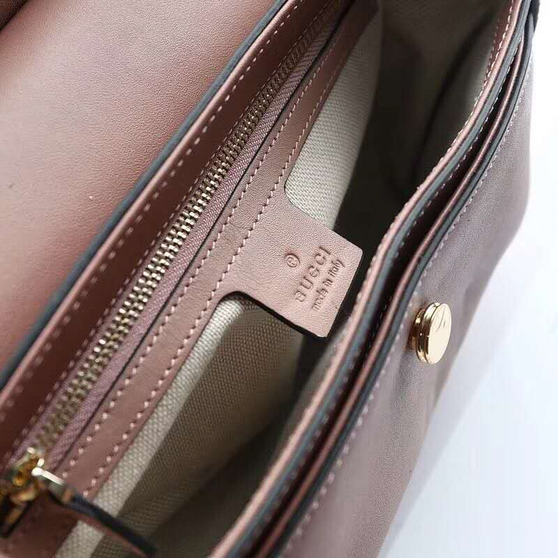 G383929 Gucci女包 胎牛皮 竹節(jié)手柄 古馳手提包 Gucci流蘇手提包 淺啡色