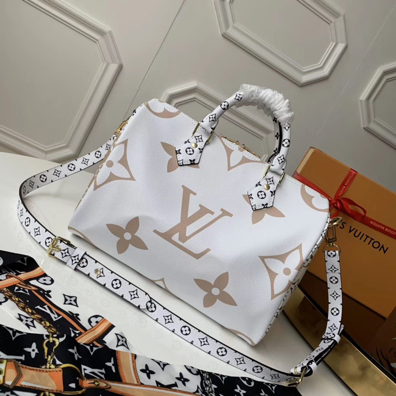 M44572 LV SPEEDY BANDOULIERE 30 手袋 2019新款 LV枕頭包 奶白色