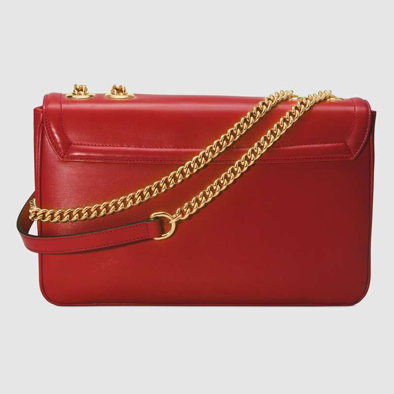 537241 0V11X 6487 Gucci Rajah系列中號肩背包 Gucci鏈條包 紅色