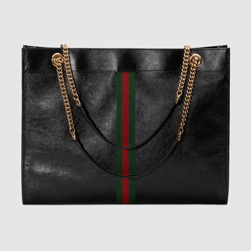 537219 0OLHX 8389 Gucci Rajah系列大號購物袋 Gucci托特包 黑色