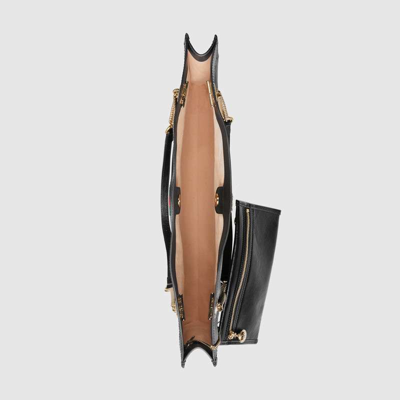 537219 0OLHX 8389 Gucci Rajah系列大號購物袋 Gucci托特包 黑色