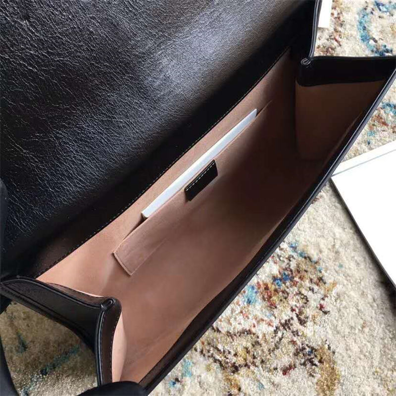 564697 Gucci女包 古馳單肩包 Gucci斜挎包 大號 古馳虎頭標 Rajah系列 黑色