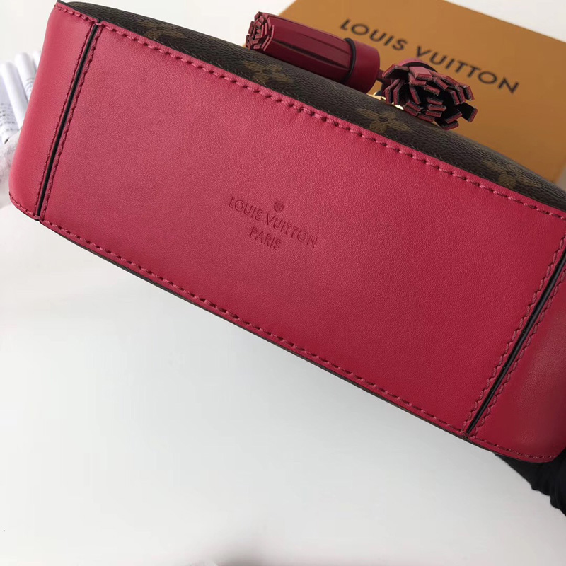 M43557 LV Saintonge 手袋 Monogram帆布老花女包 LV相機包 玫紅