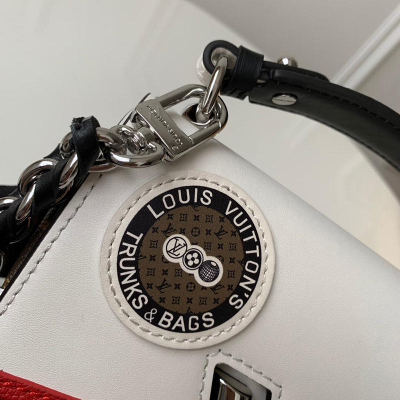 M53717 LV TWIST 中號手袋 2019春夏新款鏈條包 白半絲印