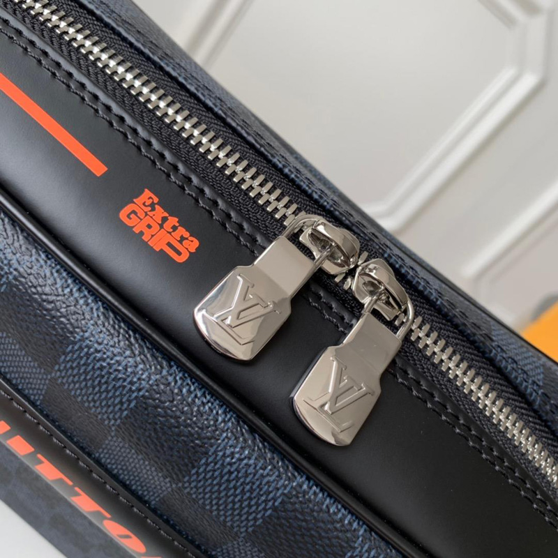 N60245 LV大號盥洗包 Damier Cobalt 帆布格仔手包 LV手包 藍色