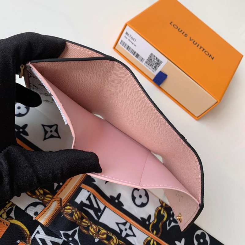 M67641 LV ZOE 錢夾 Monogram 涂層帆布信封錢包 紅色