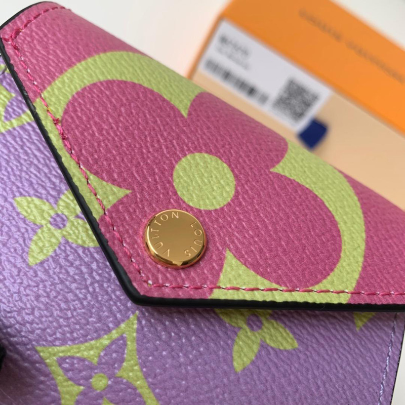 M67670 LV ZOE 錢夾 Monogram 涂層帆布信封錢包 粉色