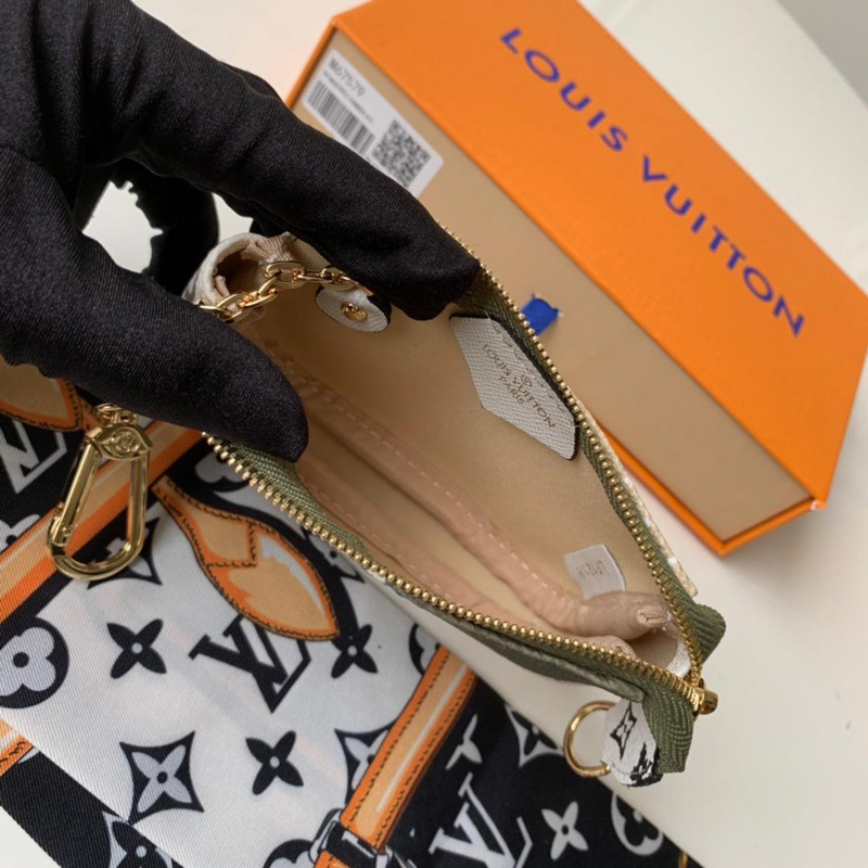 M67579 LV MICRO POCHETTE ACCESSORIES 小手袋 Monogram 涂層帆布零錢包 卡其色