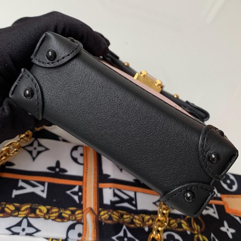 M67872 LV TRUNK VERTICAL 鏈條包 Epi牛皮 S形鎖扣包 粉色