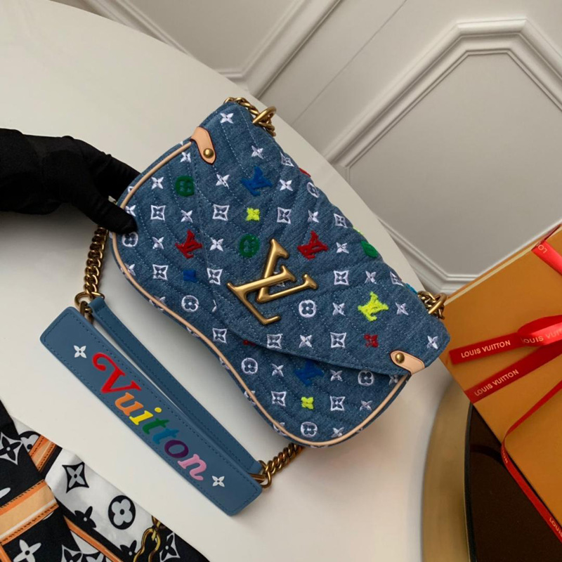 M53692 LV NEW WAVE 中號(hào)手袋 Monogram 刺繡牛仔布女包