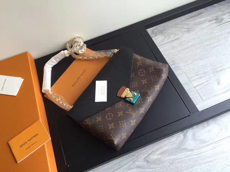 M41223 LV PallasChain手袋 Monogram帆布女包 LV鏈條包 黑色