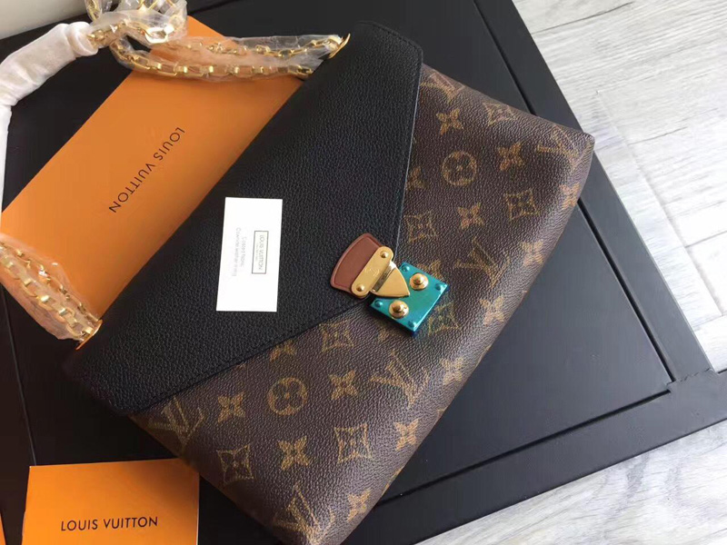 M41223 LV PallasChain手袋 Monogram帆布女包 LV鏈條包 黑色