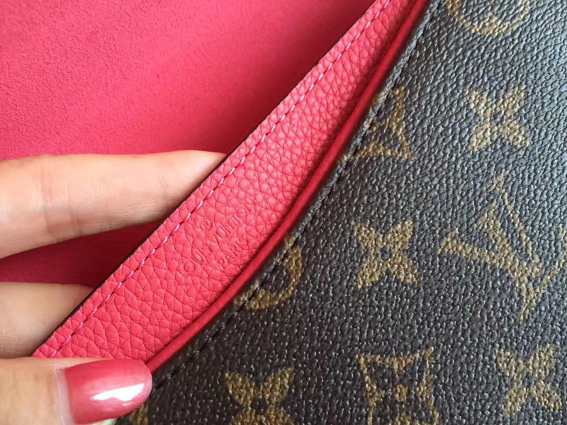 M50070 LV PallasChain手袋 Monogram帆布女包 LV鏈條包 玫紅