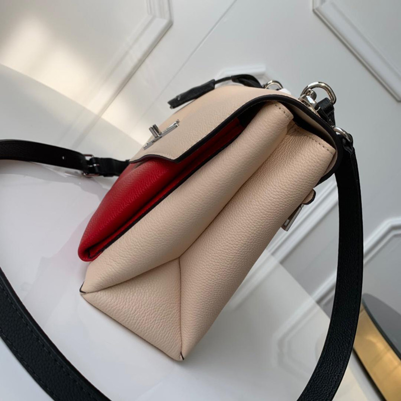 M53506 LV MyLockme 手袋 LV校園包 米白配紅色