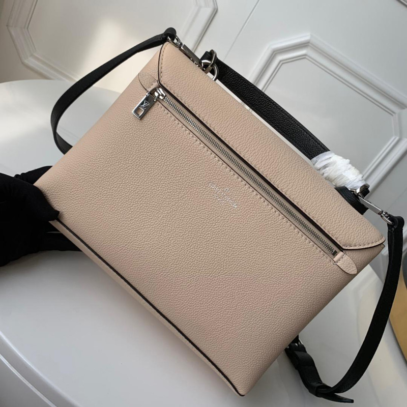 M53506 LV MyLockme 手袋 LV校園包 米白配紅色