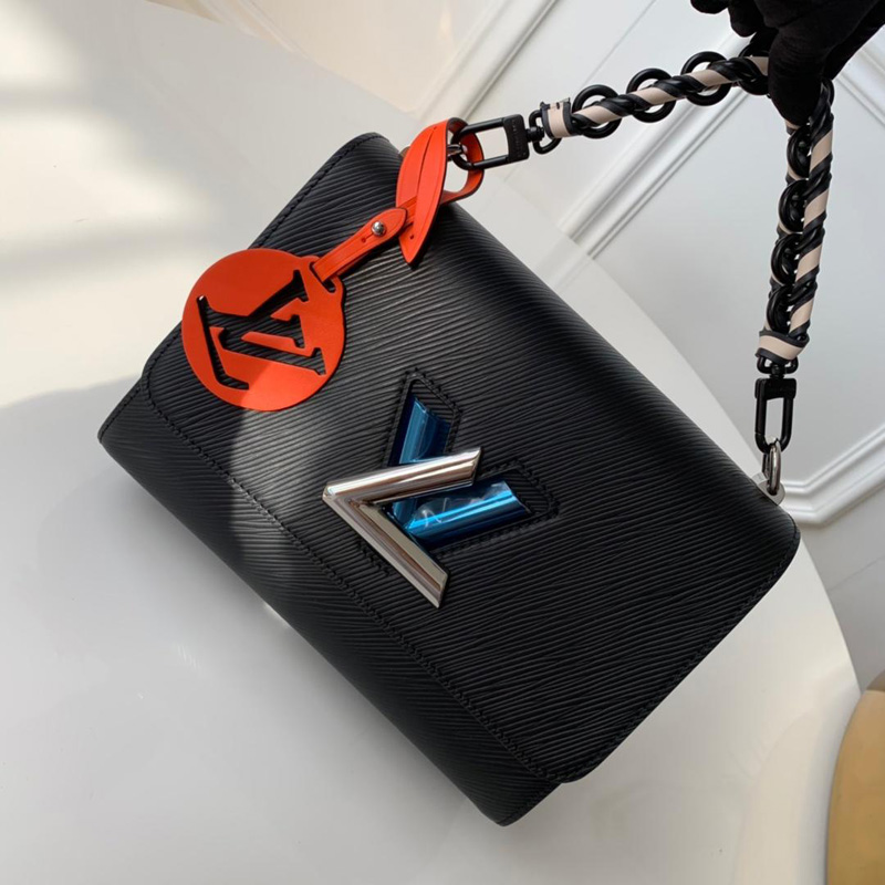 M52503 LV Twist 中號手袋 Epi皮革女包 LV鎖扣包 黑色