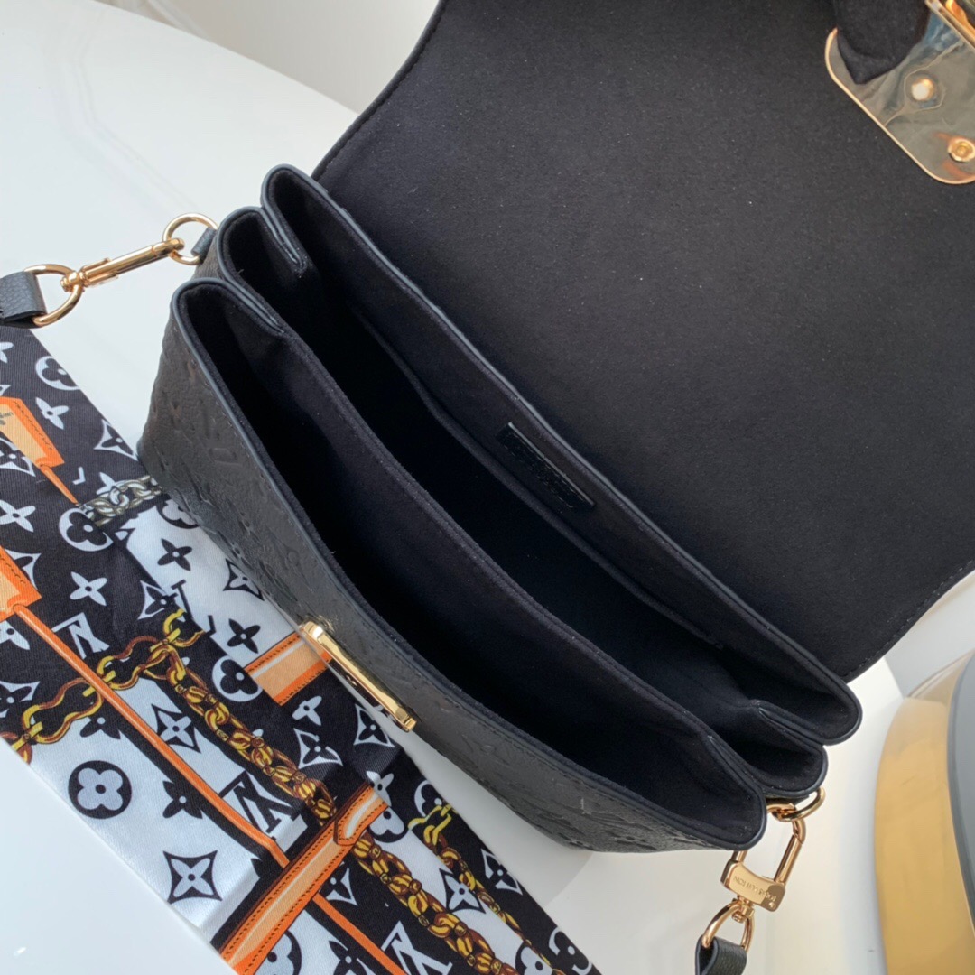 M53941 LV Georges BB手袋 Monogram Empreinte皮革壓花女包 黑色