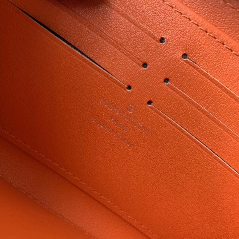 M67410 LV Zippy 拉鏈錢夾 Monogram鏤孔花紋錢包 淺綠色