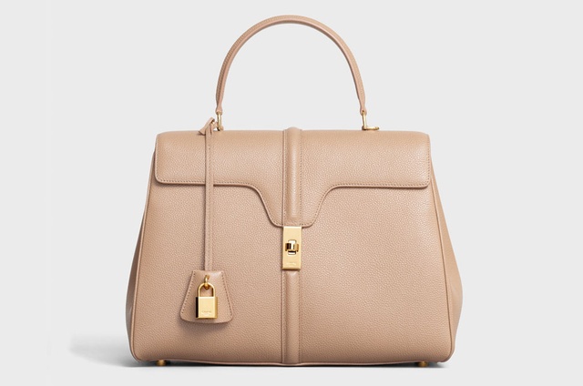 Celine中號米色粒面小牛皮16手袋