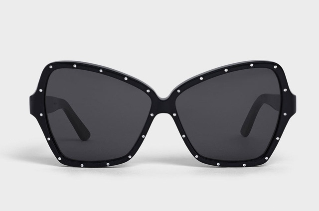 Celine水晶裝飾蝴蝶型墨鏡