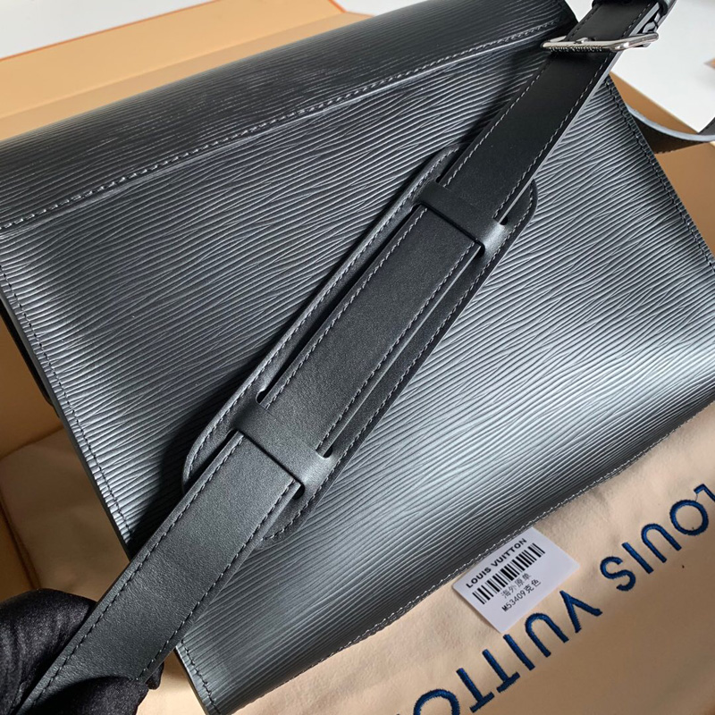 M53409 LV Harington Messenger手袋 LV全皮男包 LV郵差包 黑色