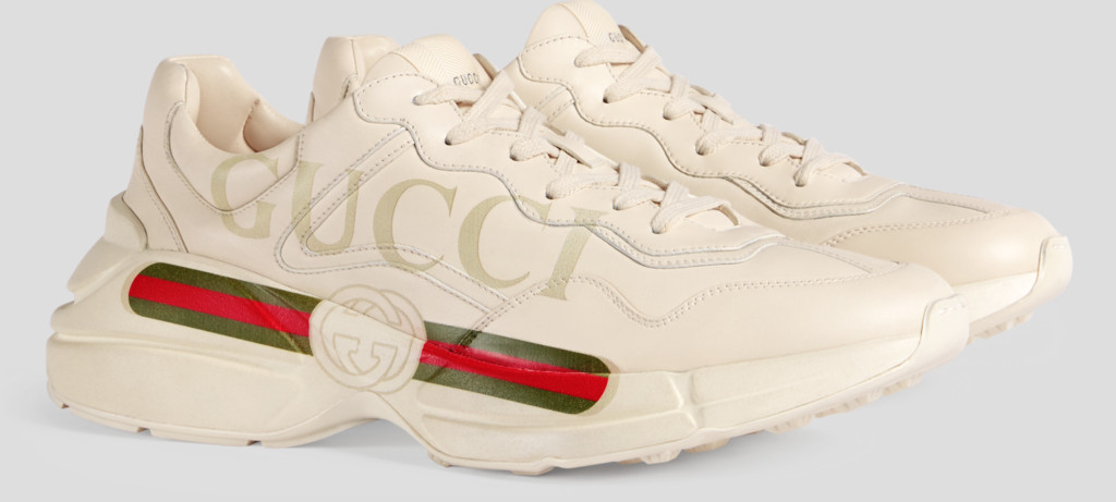 Gucci老爹鞋綠紅綠織帶