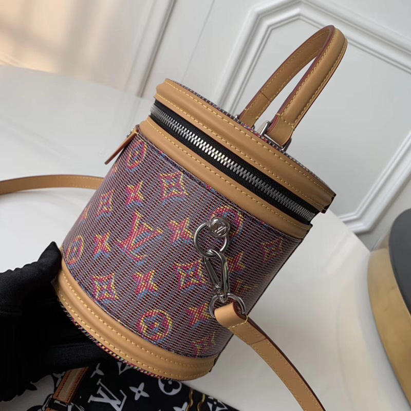 M55457 LV CANNES 手袋 LV Pop 印花化妝盒 LV圓筒包 粉色