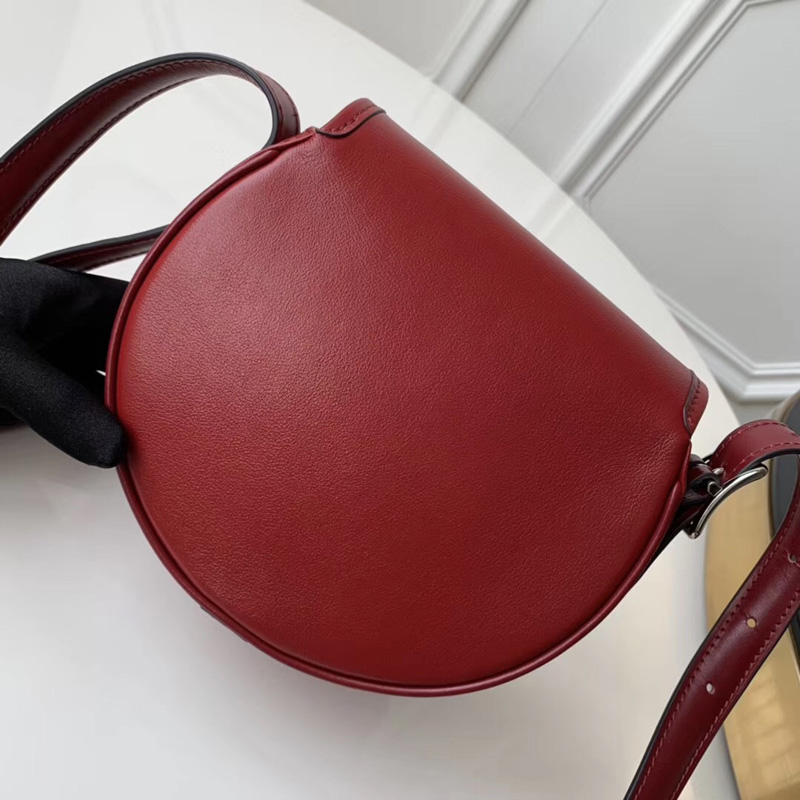 M55506 LV TAMBOURIN 手袋 小牛皮飾邊女包 LV單肩斜挎包 紅色