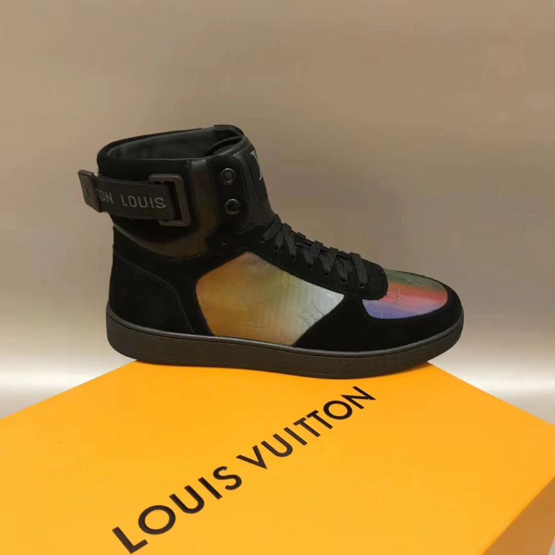 1A5I48 LV RIVOLI 運動鞋 彩虹色 Monogram帆布男鞋 黑色