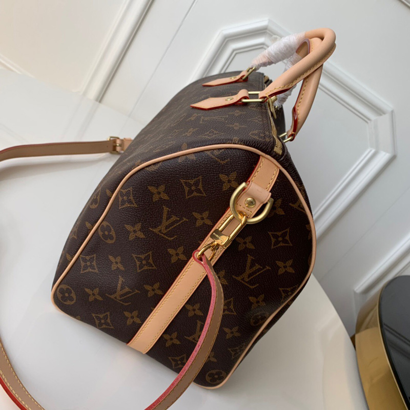 M41111 LV Speedy 35 手袋(配肩帶)Monogram 老花帆布 LV枕頭包