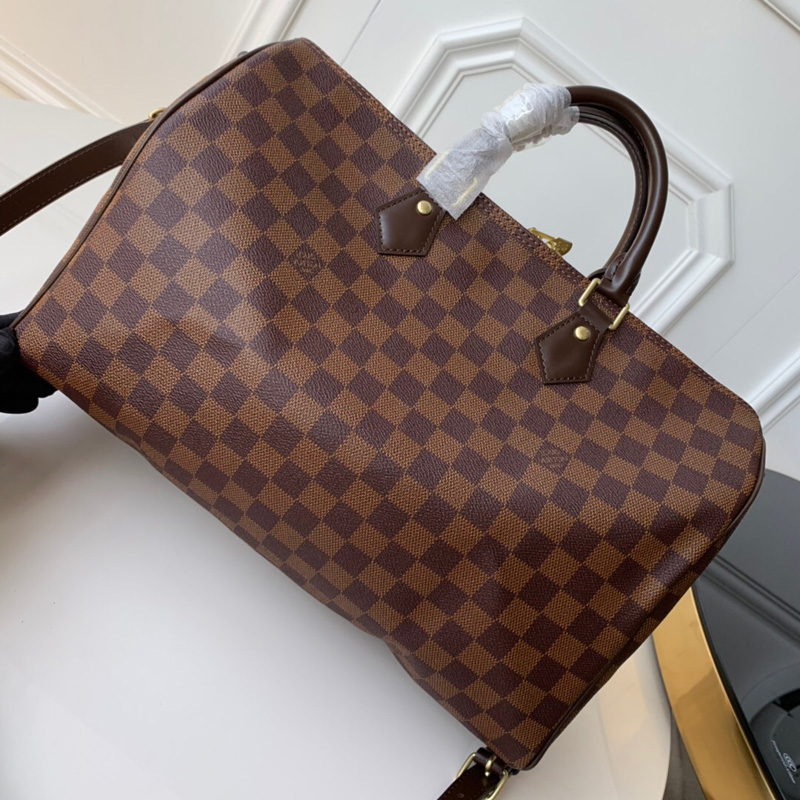N41366 LV Speedy 35 手袋 (配肩帶) Damier Ebene 帆布女包 LV枕頭包