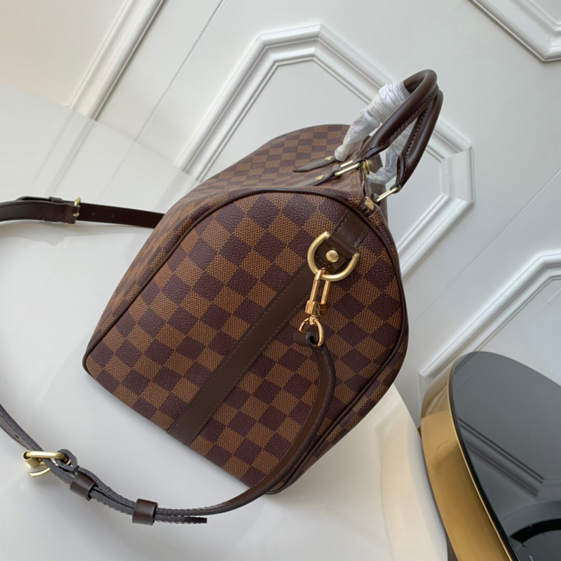 N41366 LV Speedy 35 手袋 (配肩帶) Damier Ebene 帆布女包 LV枕頭包