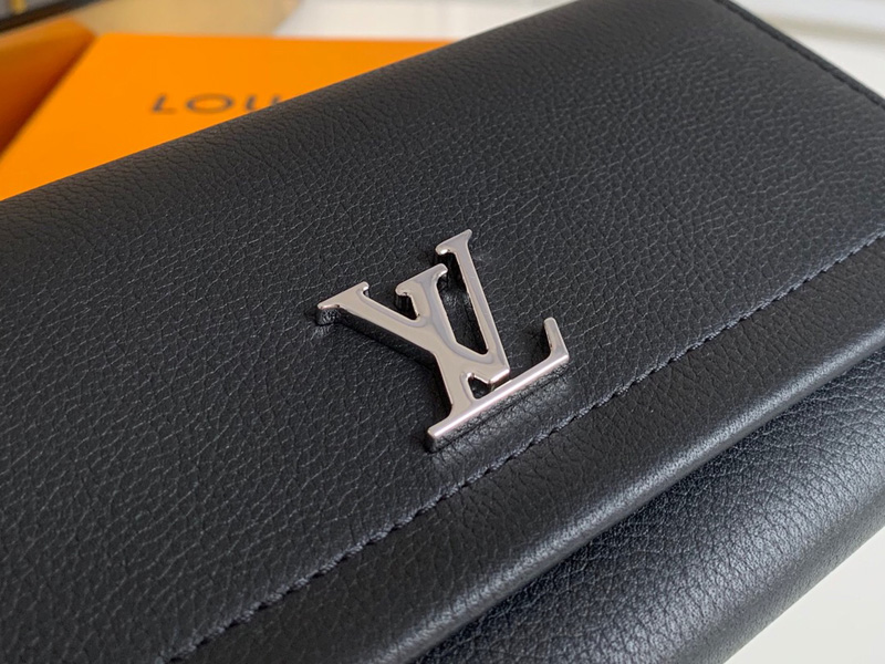 M62329 LV LOCKME II 錢夾 LV長款拉鏈錢夾 黑色