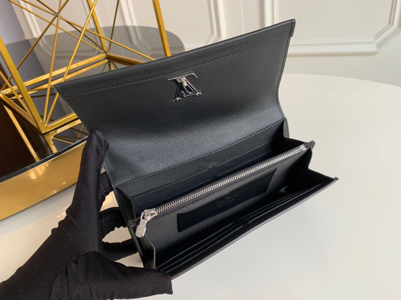 M62329 LV LOCKME II 錢夾 LV長款拉鏈錢夾 黑色