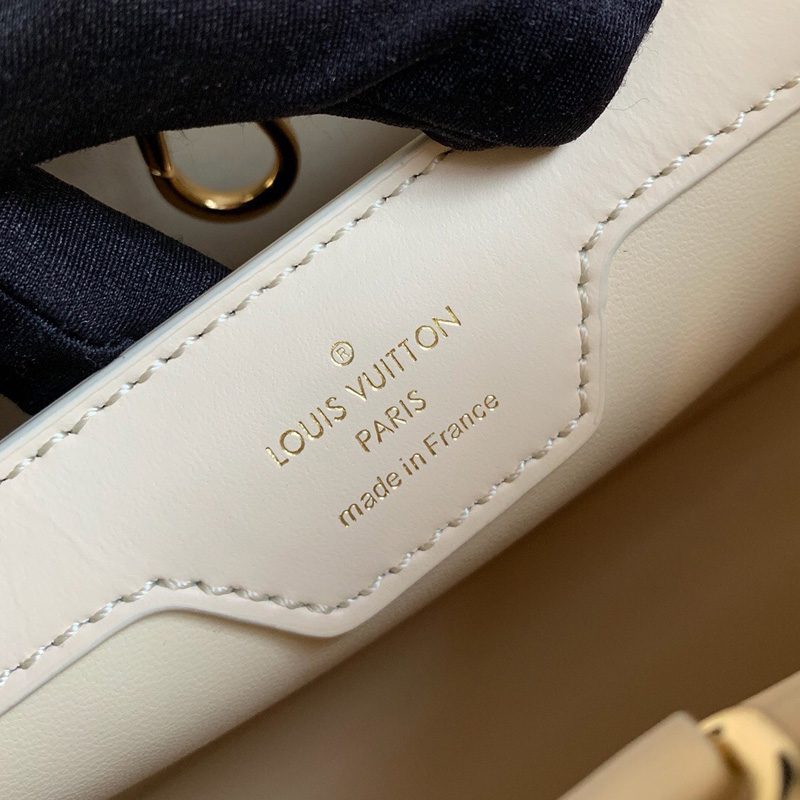 M55361 LV CAPUCINES BB 手袋 Monogram 花卉綿羊皮女包 香草黃