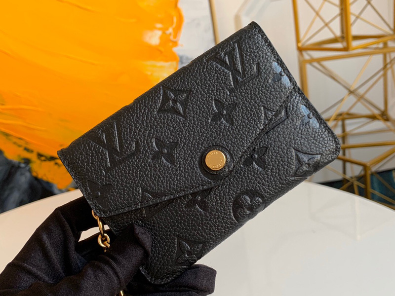 M60633 LV鑰匙包 Monogram Empreinte皮革零錢包 黑色