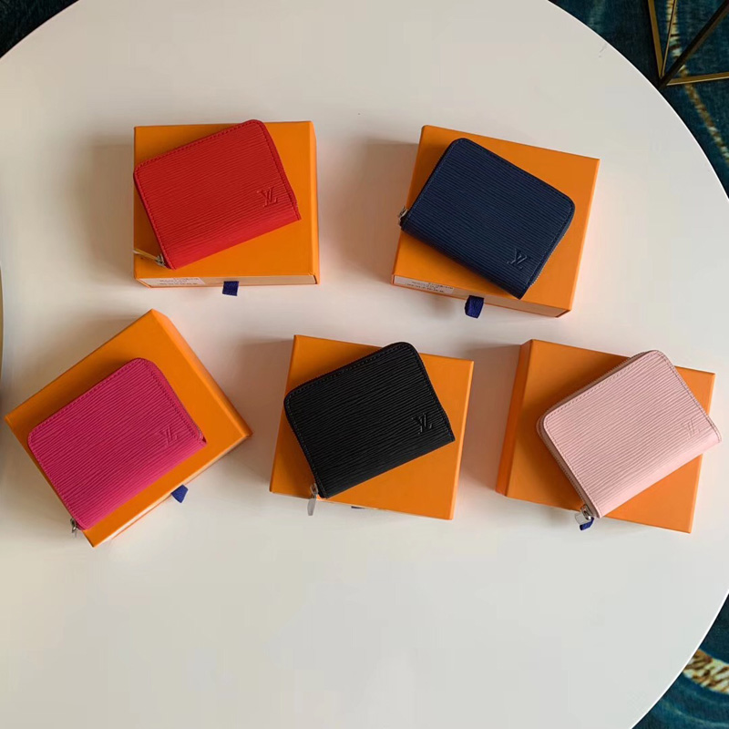 M61206 LV ZIPPY 拉鏈零錢包 Epi皮革 LV短款拉鏈錢夾 粉色