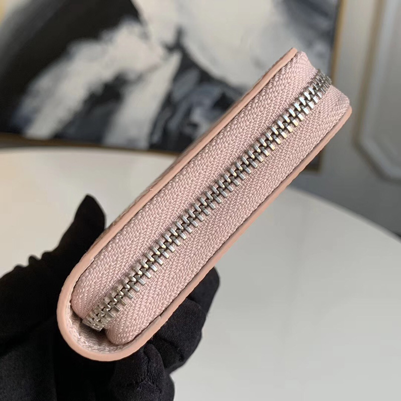 M61206 LV ZIPPY 拉鏈零錢包 Epi皮革 LV短款拉鏈錢夾 粉色