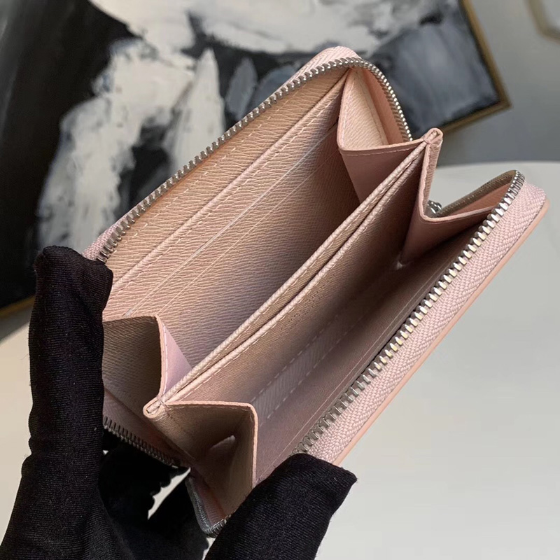 M61206 LV ZIPPY 拉鏈零錢包 Epi皮革 LV短款拉鏈錢夾 粉色