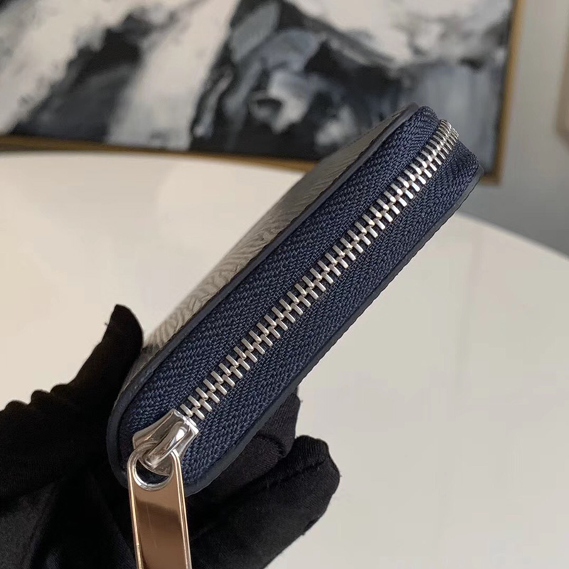 M60384 LV ZIPPY 拉鏈零錢包 Epi皮革 LV短款拉鏈錢夾 藍色
