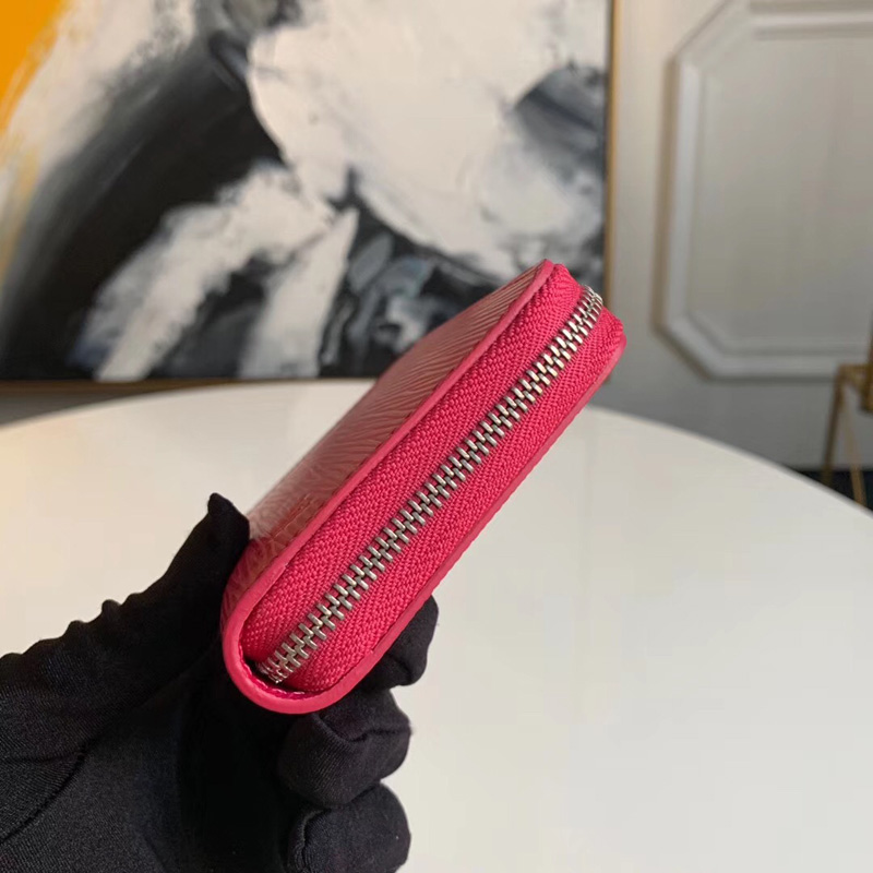 M62579 LV ZIPPY 拉鏈零錢包 Epi皮革 LV短款拉鏈錢夾 桃紅